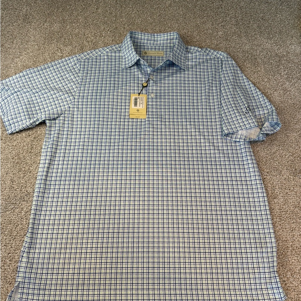 Men's Blue Plaid Casual Button Down Shirt